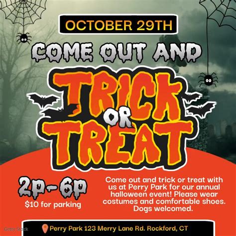 Trick or Treat Flyer Wording