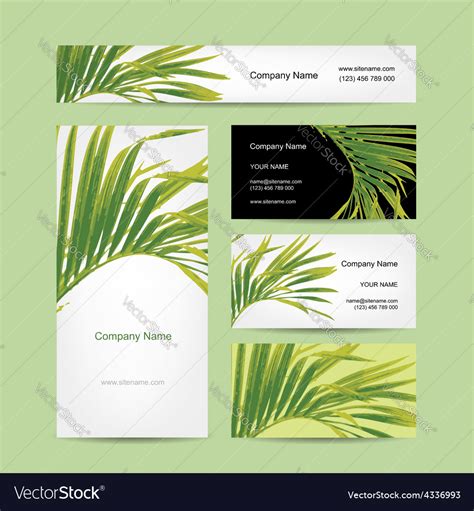 Tropical business card templates for a professional touch