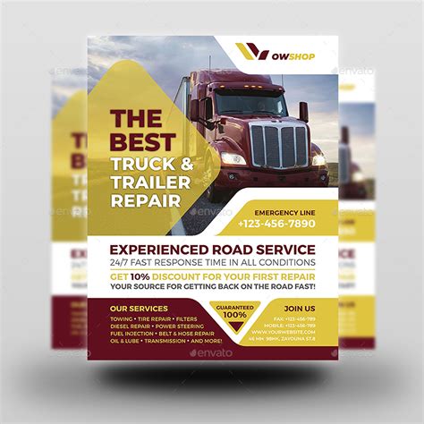 Truck Repair Flyer Templates