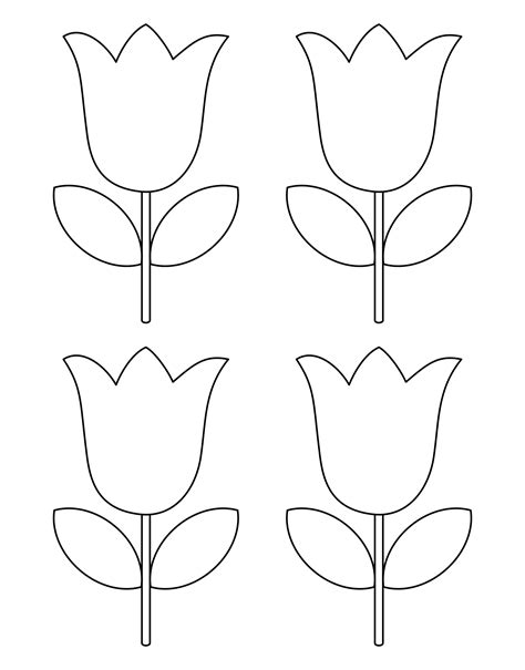 Tulip flower template