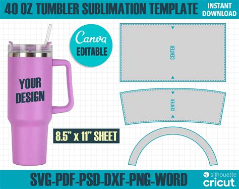 Tumbler Template Size 4