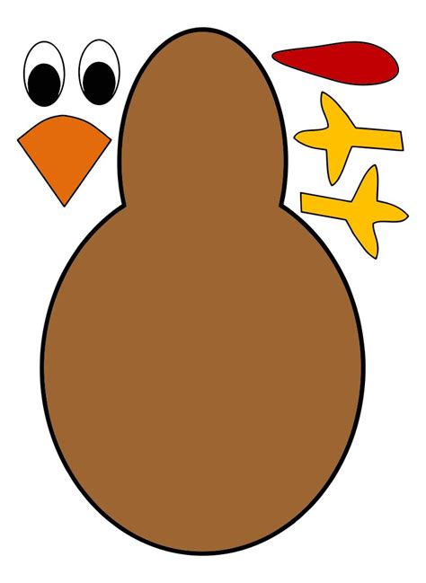 turkey template with feathers printable