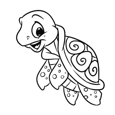 Turtle coloring pages for kids