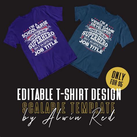 Types of editable t shirt designs