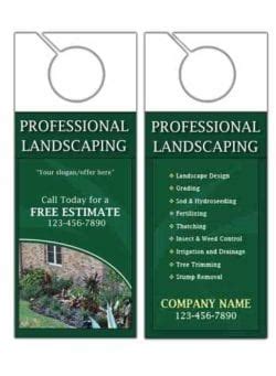 Different types of landscape door hangers