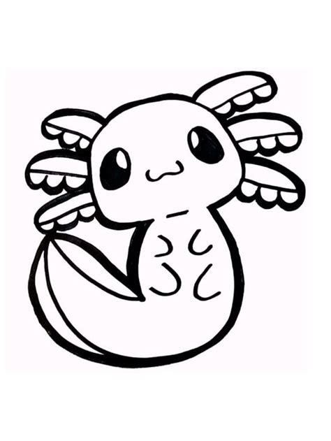 Types of axolotl coloring pages