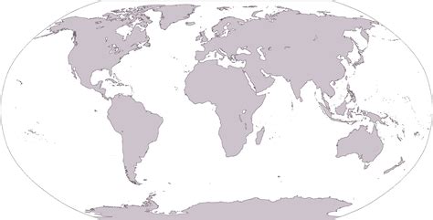 Different types of blank world maps