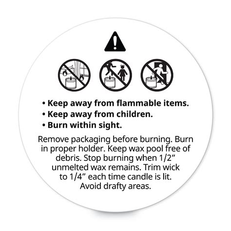 Types of Candle Warning Labels