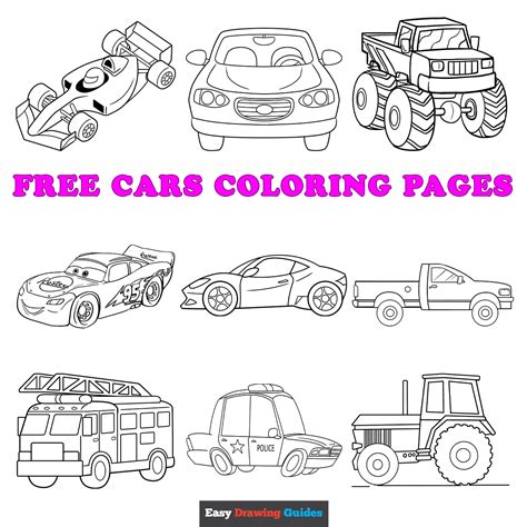 Types of Car Coloring Pages