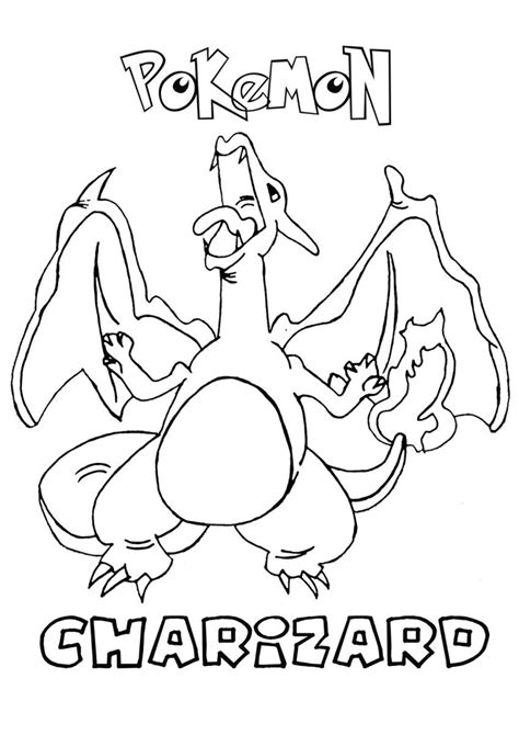 Different types of Charizard coloring pages for various skill levels