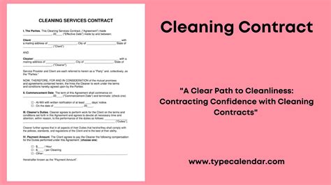 Types of Cleaning Contracts