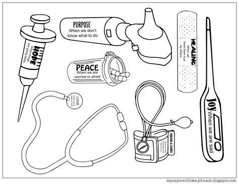 Types of Doctor Tools Coloring Pages Printable