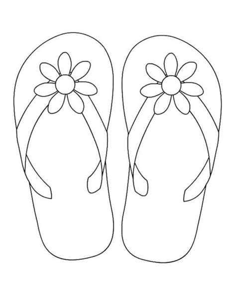 Types of Flip Flop Coloring Pages