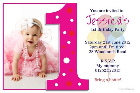 Types of free 1st birthday invitation templates