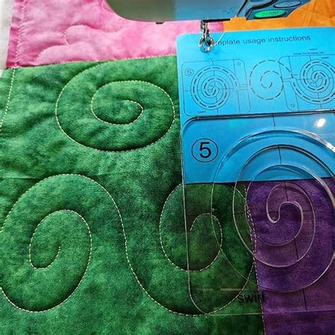 Types of free motion quilting templates