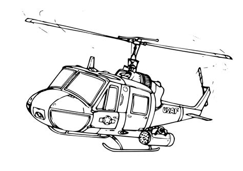 Different types of helicopter coloring pages