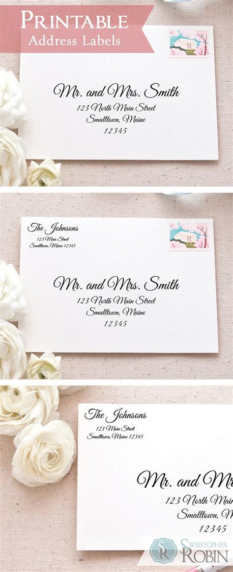 types of invitation labels