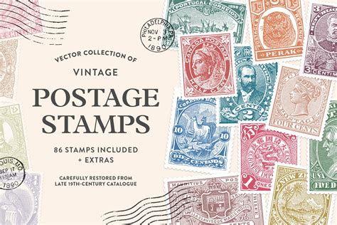 Types of Old Mail Stamps