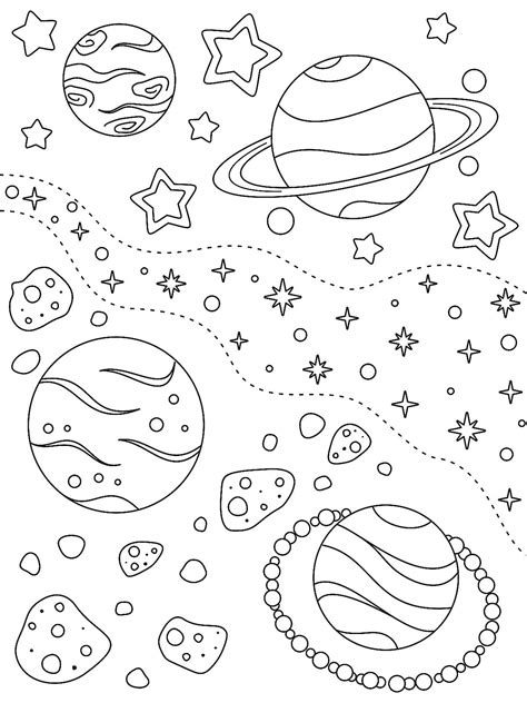 Types of Outer Space Coloring Pages