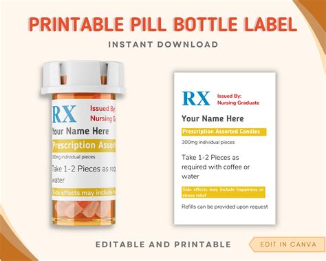 Variety of pill label templates