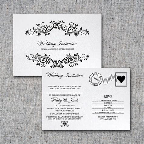 Types of Postcard Wedding Invitations