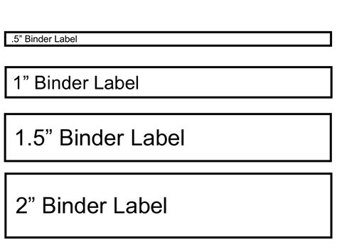 Types of Printable Binder Spines