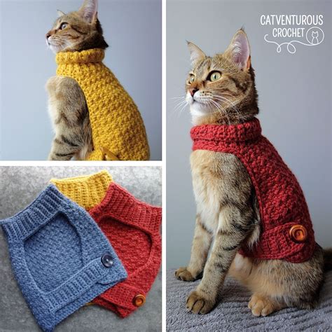 types of printable cat sweater patterns