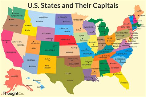 Types of USA Maps with Capitals