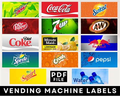 Types of Vending Machine Label Templates