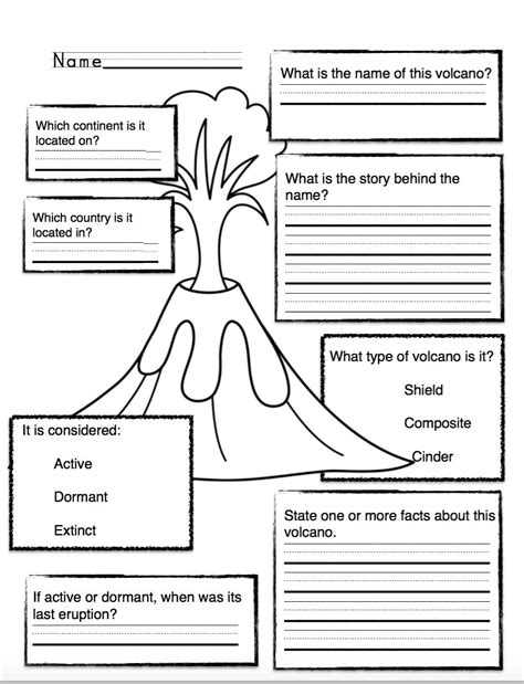 Diverse Range of Volcano Worksheets