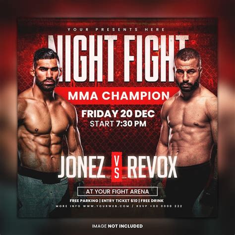 UFC Fight Poster Template Design