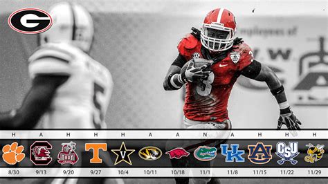 UGA Football Schedule Wallpaper