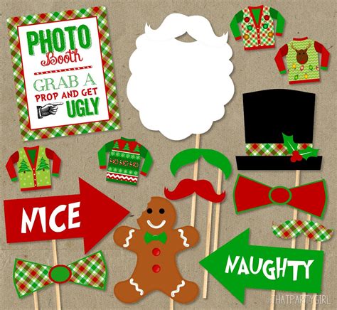 Ugly Sweater Party Photobooth Props