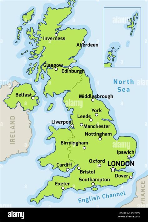 Map of UK Cities