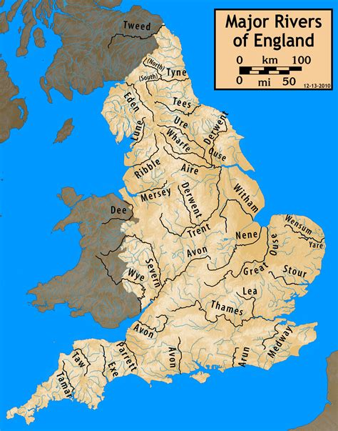 Map of UK Rivers