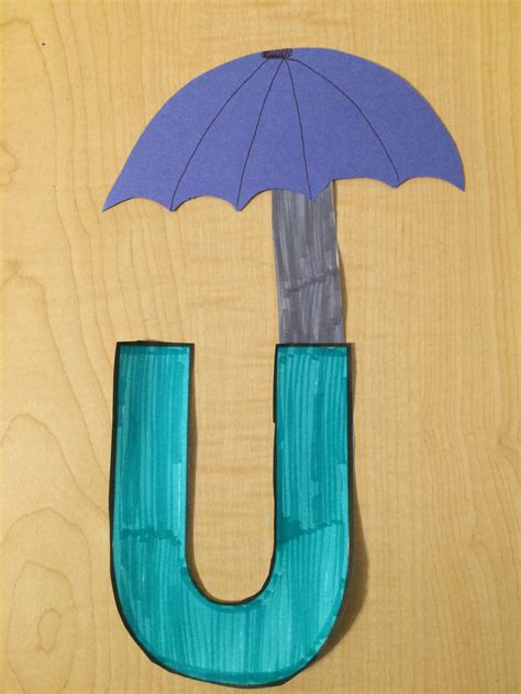 Umbrella Craft Template Letter U