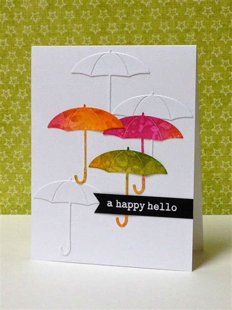 Umbrella-Themed Card