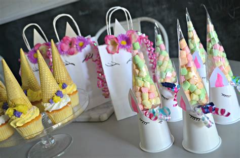 Unicorn birthday party favors