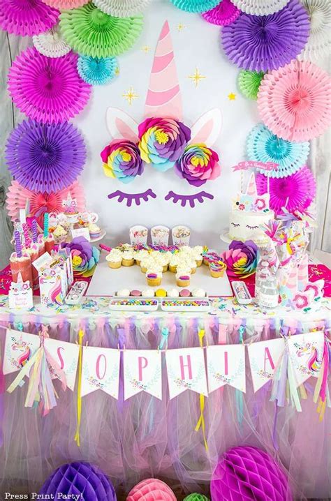 Unicorn birthday party ideas