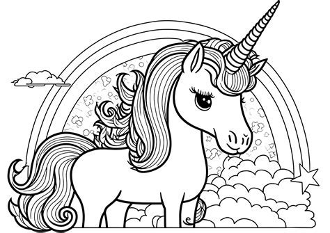 Unicorn coloring page