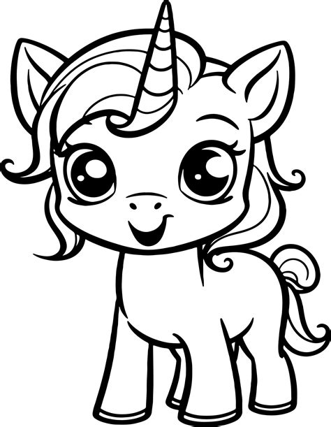 Unicorn coloring page 1