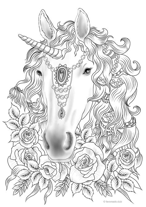 Unicorn colouring sheets for adults