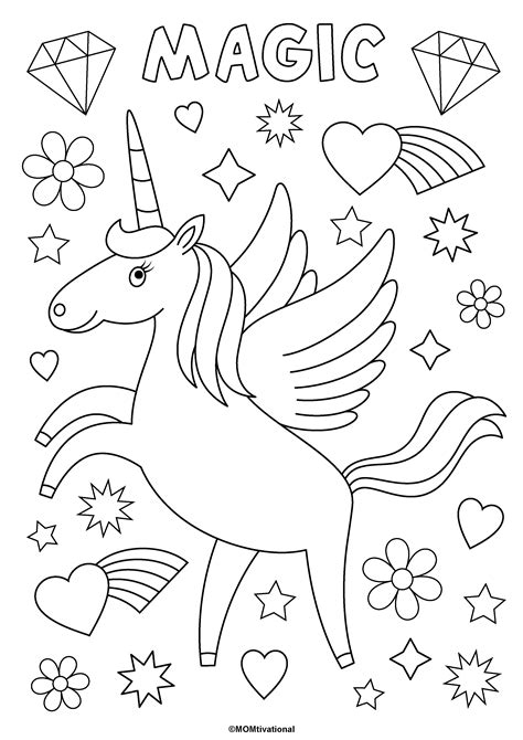 Unicorn colouring sheets free