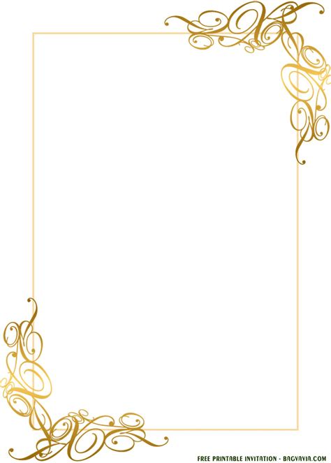 Unique Gold Invitation Templates