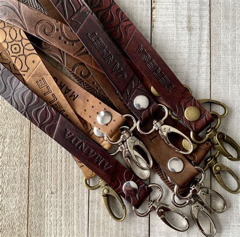 Unique leather keychain design