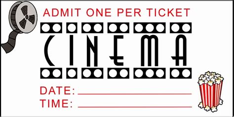 Unique movie ticket template