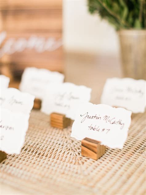 Unique place cards with custom designs and materials