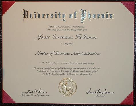 University of Phoenix Diploma Template Idea