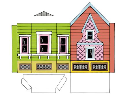 Up House Cardboard Template 2