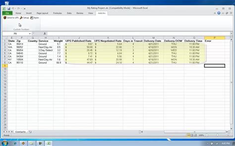 UPS Batch Shipping Excel Template Free